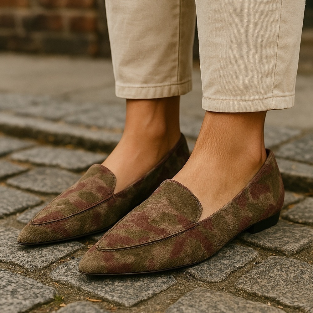 ❄️ Cato | Camo Faux Fur Loafers Various Sizes Available